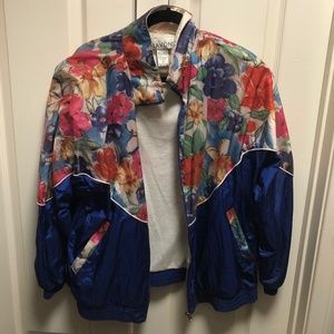 Vintage Lady Lavon Floral Zip Up